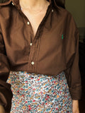 Combo pareo + camicia Ralph Lauren • fiorellini e marrone