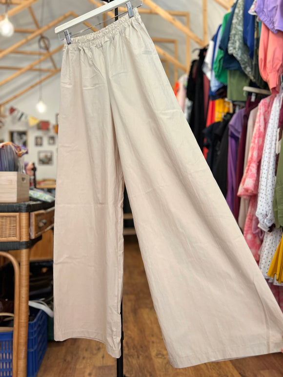 PRE ORDINE • Panta palazzo cotone giapponese beige