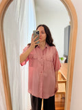 Camicia di seta rosa