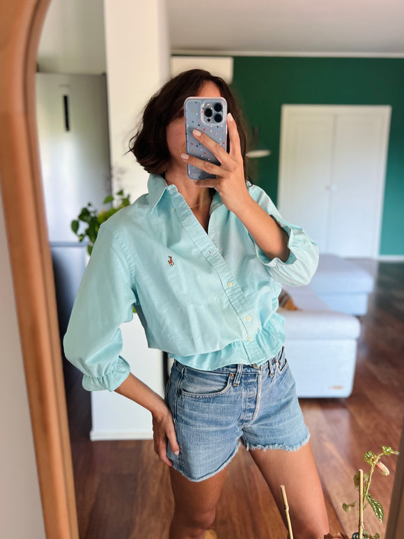Camicia Gilbi Ralph Lauren verde acqua