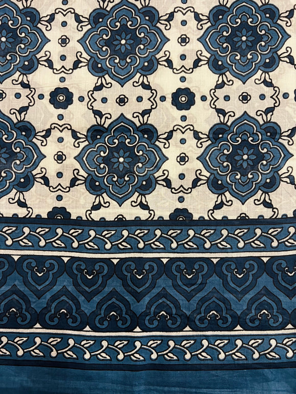 Pareo bianco e blu