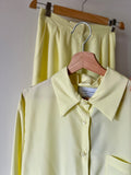 Camicia sartoriale satin giallino
