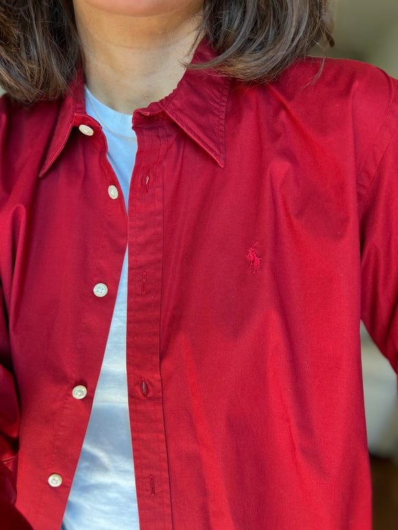Camicia Ralph Lauren bordeaux