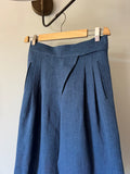 Pantalone Carlo lino spigato blu
