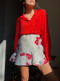 Camicia sartoriale seta rossa