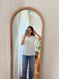 T-shirt bianca con rose