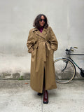 Maxi trench sartoriale beige