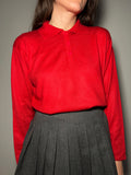 Maglione polo rosso