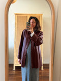Giacca di pelle burgundy