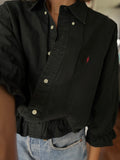 Camicia Gilbi Ralph Lauren nera con colletto