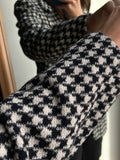 Blazer pied de poule bianco e nero