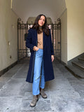 Cappotto blu doppio petto