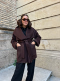 Cappotto sartoriale corto marrone