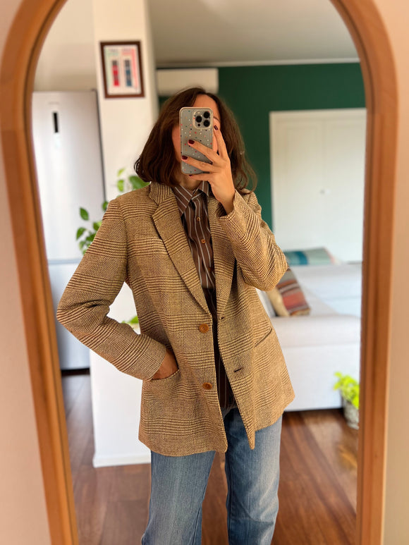 Blazer principe di Galles color miele
