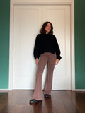 Pantalone a zampa a costine marrone