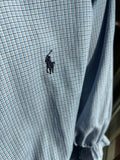 Camicia Gilbi Ralph Lauren azzurra quadretti