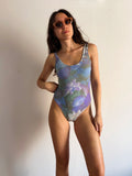 Costume intero azzurro e lilla
