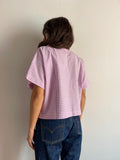 T-shirt Leggerissima con tasche • quadretti lilla