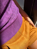 Top in maglia viola