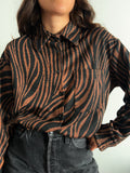 Camicia ampia tigrata