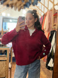 Maglione ampio con colletto polo • due colori