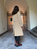 Cappotto beige doppio petto