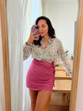 Combo “al contrario”  pareo + camicia • rosa