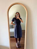 Completo nero/viola abito + cappotto