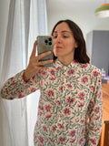 Camicia di cotone campanelline rosa