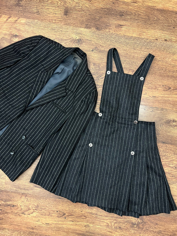 Completo grigio blazer + salopette