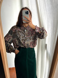 Camicia over fantasia sul grigio e verde