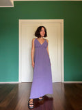 Abito lungo con la schiena nuda • lavanda