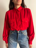 Camicia rossa con tasche