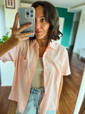 Camicia di cotone rosa