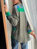 Camicia indiana modello maschile fiorellini blu