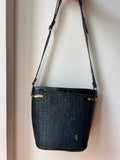 Borsa secchiello vimini blu