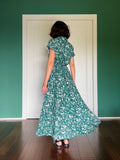 Chemisier lungo stile 90s verde bottiglia
