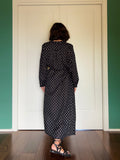 PRE ORDINE • Chemisier Panarea nero pois