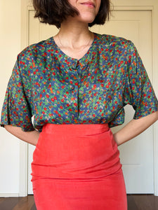 Camicia di seta a fiorellini