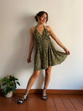 Abito schiena nuda corto verde