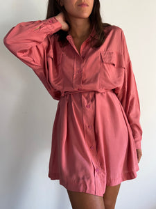 Chemisier cupro rosa