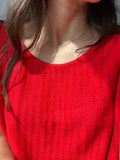 Top in maglia rosso