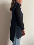 Gilet collo alto blu notte