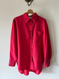 Camicia sartoriale satin ciliegia