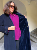 Cappotto lungo blu