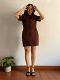 Abito di cotone marrone