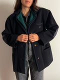 Giacca blu con gilet verde