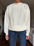 Maglione bianco trecce