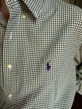 Camicia Gilbi Ralph Lauren quadretti verde oliva