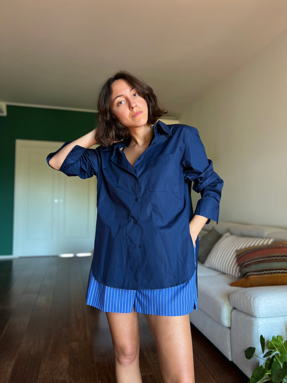 PRE ORDINE • Camicia ampia blu notte